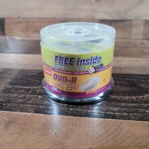 50 Pack Staples DVD-R 16X 4.7GB/120Min Blank Media Recordable Disc